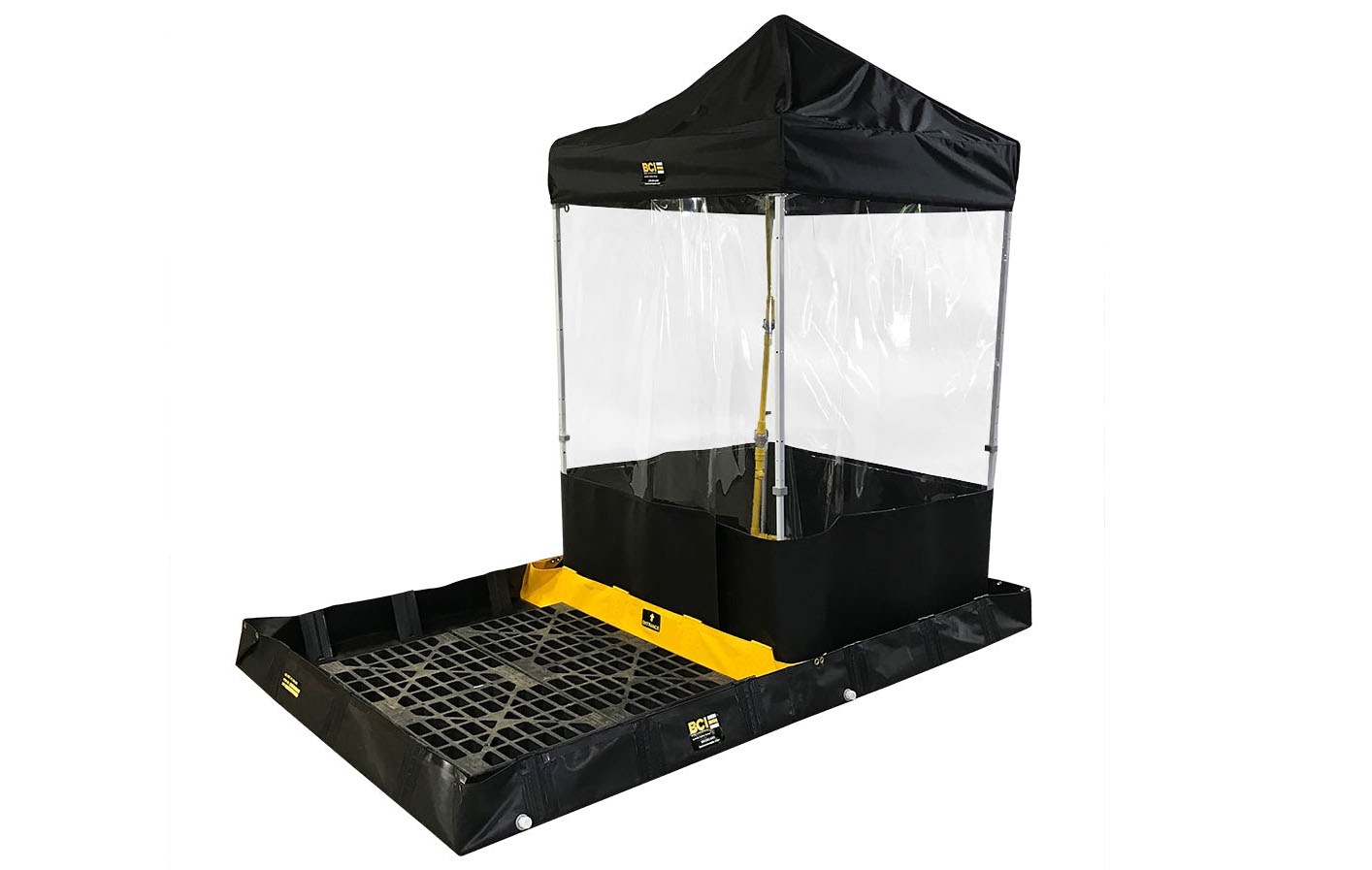 Premium Decon Shower with 2 Stage Containment Berm and Pump Premium Decon Shower with 2 Stage Containment Berm and Pump