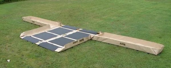 Custom crop duster containment berm