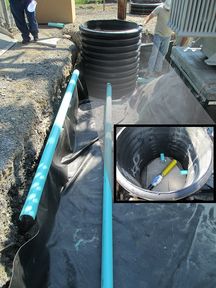 Geomembrane Liner with HFF Oil Stop Valve for oil containment